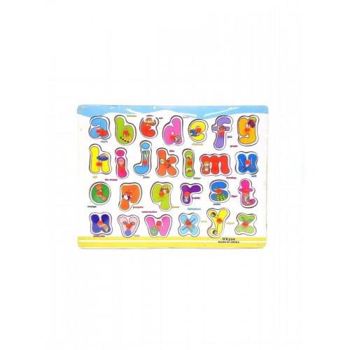 Little Grin English Alphabets Wooden Puzzle With Pegs - Small Letters  (26 Pieces)